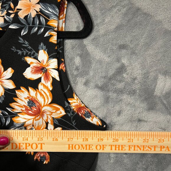 Women's Size XL Stretchy Floral Fit-and-Flare Dress - Picture 15 of 16